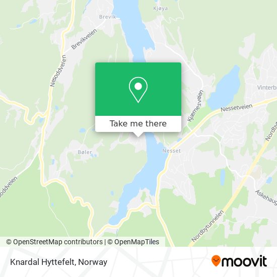 Knardal Hyttefelt map