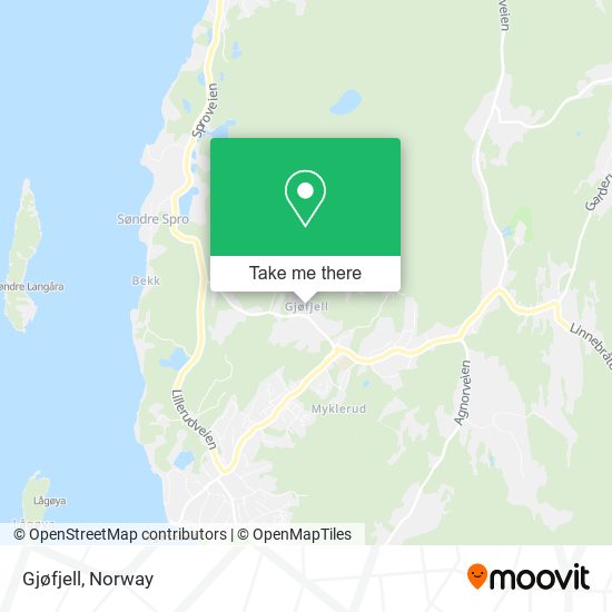 Gjøfjell map