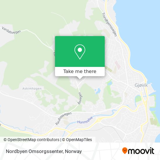Nordbyen Omsorgssenter map