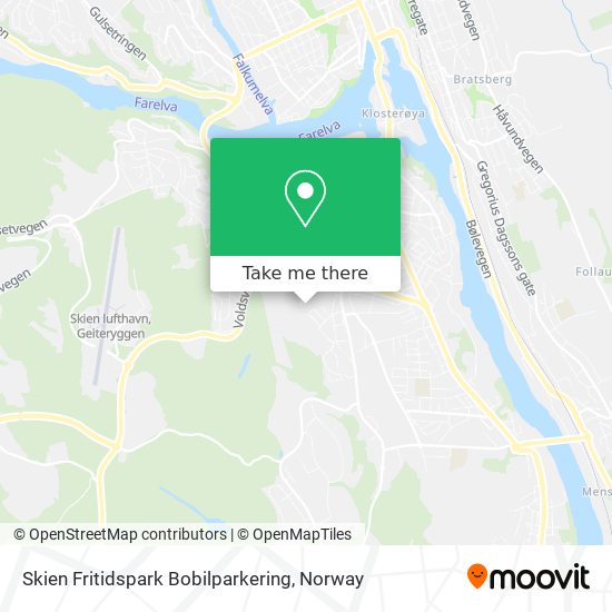 Skien Fritidspark Bobilparkering map