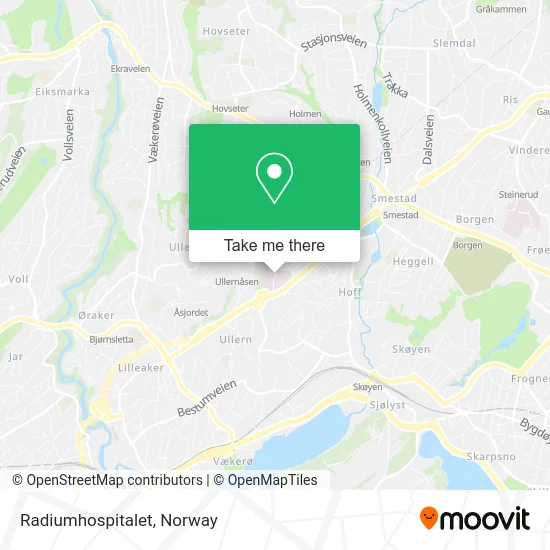 Radiumhospitalet map