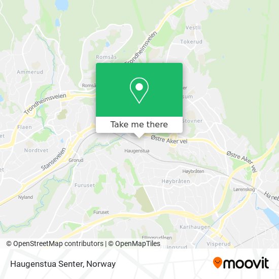 Haugenstua Senter map