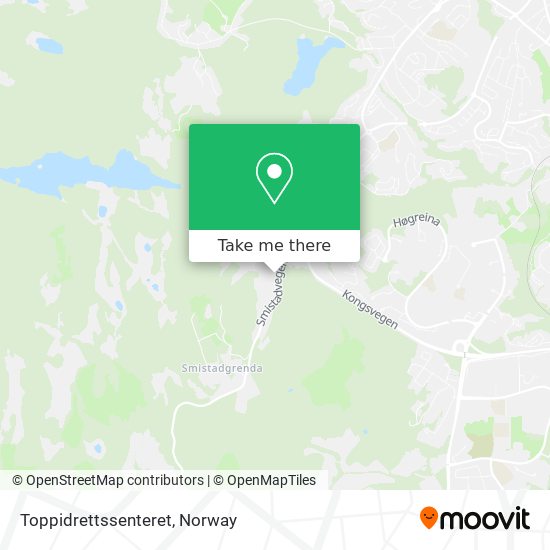 Toppidrettssenteret map