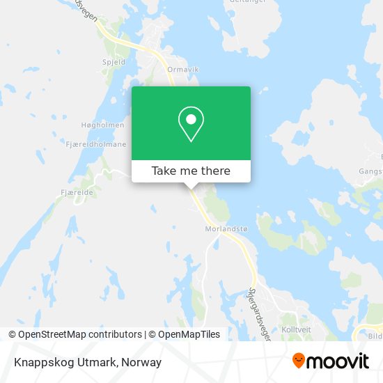 Knappskog Utmark map