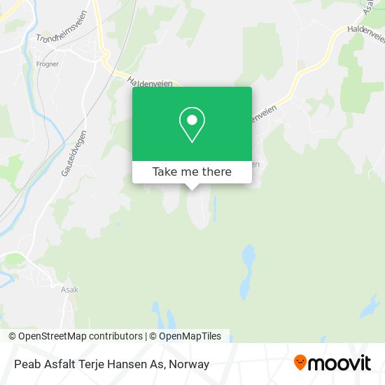 Peab Asfalt Terje Hansen As map