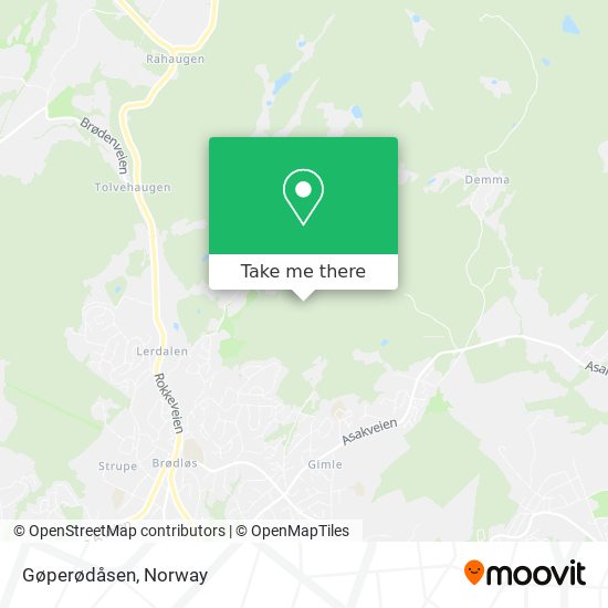 Gøperødåsen map