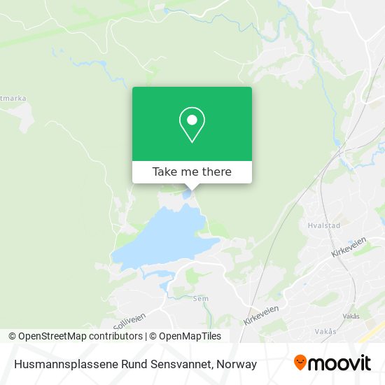 Husmannsplassene Rund Sensvannet map