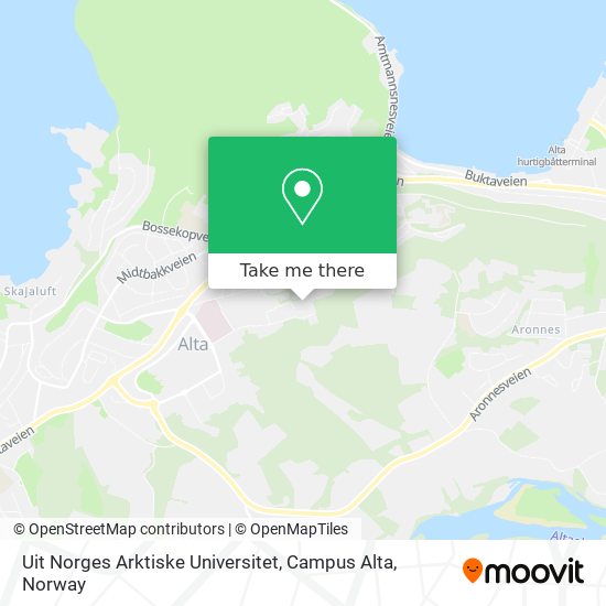 Uit Norges Arktiske Universitet, Campus Alta map
