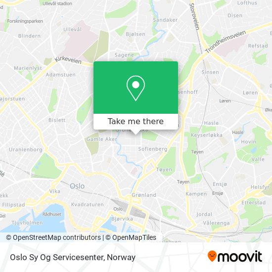 Oslo Sy Og Servicesenter map