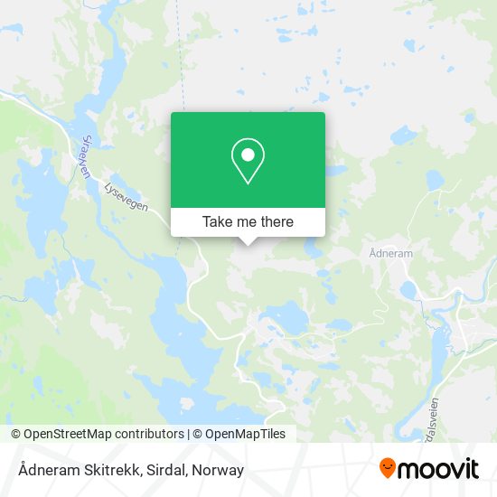 Ådneram Skitrekk, Sirdal map