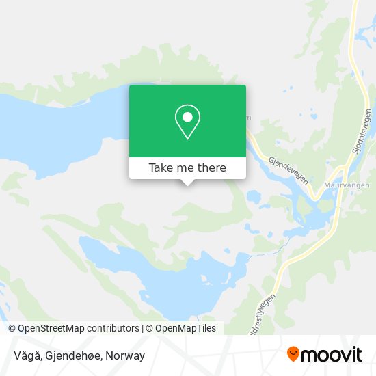 Vågå, Gjendehøe map