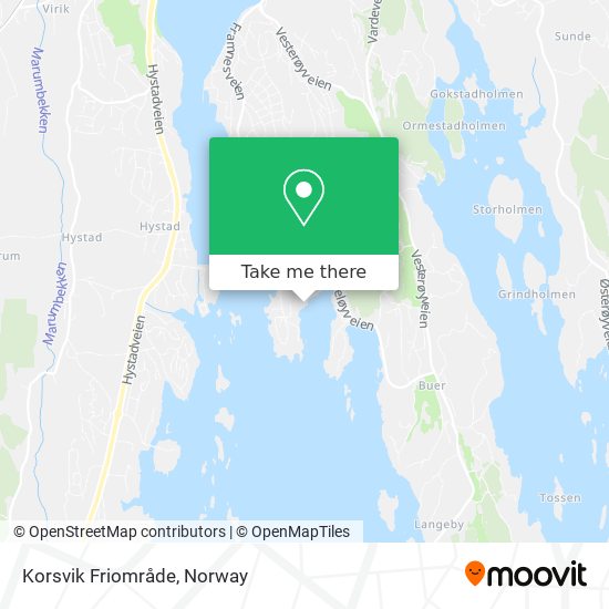 Korsvik Friområde map