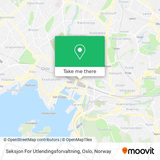 Seksjon For Utlendingsforvaltning, Oslo map