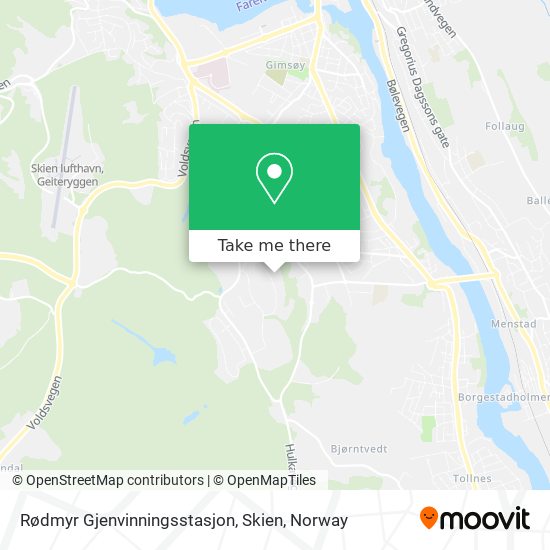 Rødmyr Gjenvinningsstasjon, Skien map