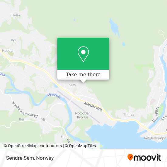 Søndre Sem map