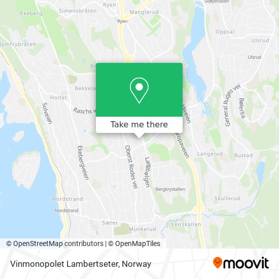 Vinmonopolet Lambertseter map