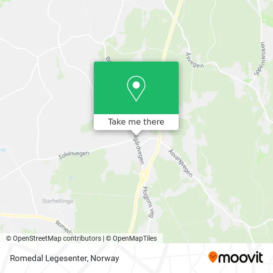 Romedal Legesenter map