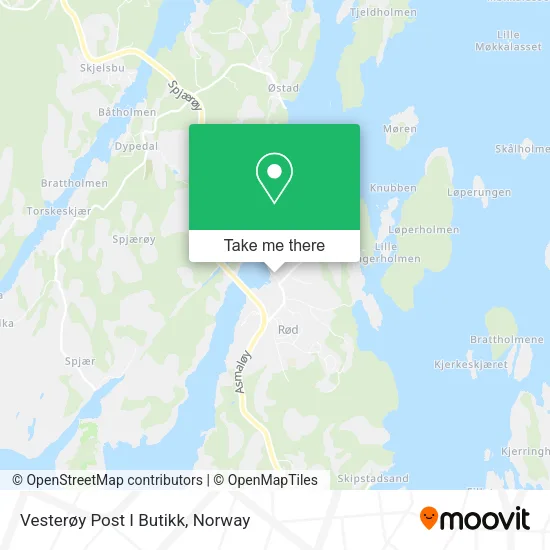Vesterøy Post I Butikk map