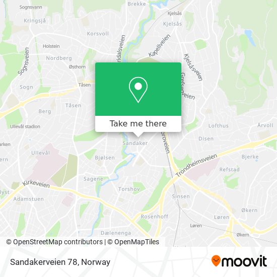 Sandakerveien 78 map