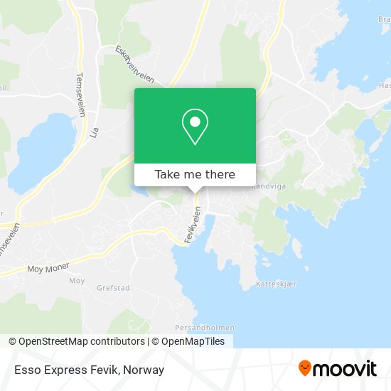 Esso Express Fevik map