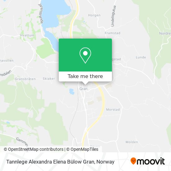 Tannlege Alexandra Elena Bülow Gran map
