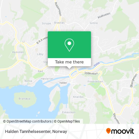 Halden Tannhelsesenter map