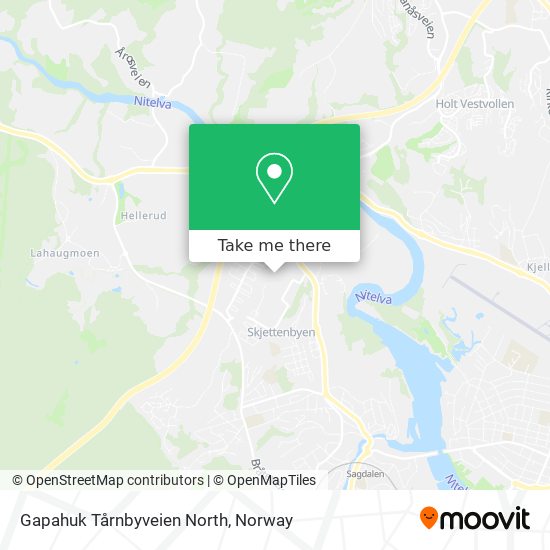 Gapahuk Tårnbyveien North map