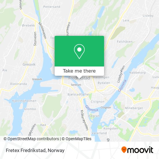 Fretex Fredrikstad map