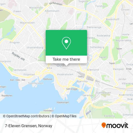 7-Eleven Grensen map