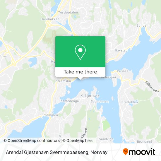 Arendal Gjestehavn Svømmebasseng map