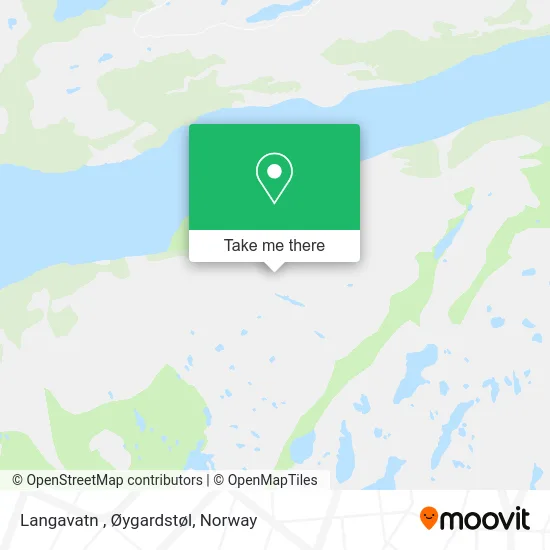 Langavatn , Øygardstøl map