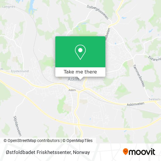 Østfoldbadet Friskhetssenter map