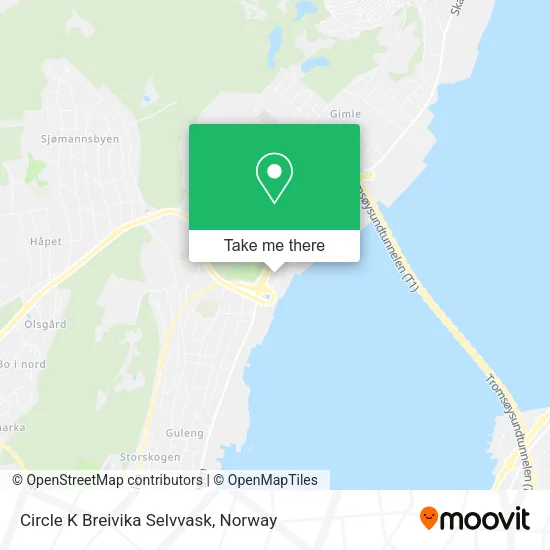 Circle K Breivika Selvvask map