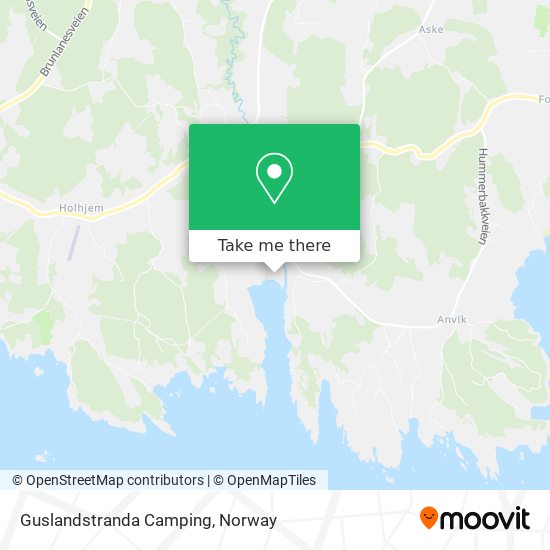 Guslandstranda Camping map