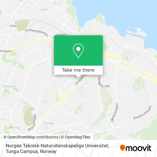 Norges Teknisk-Naturvitenskapelige Universitet, Tunga Campus map