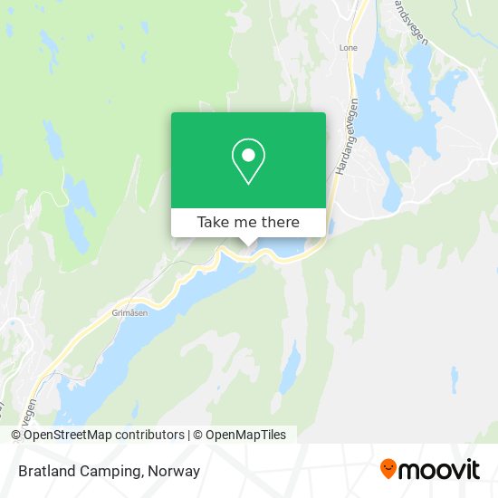 Bratland Camping map