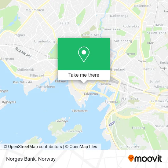 Norges Bank map