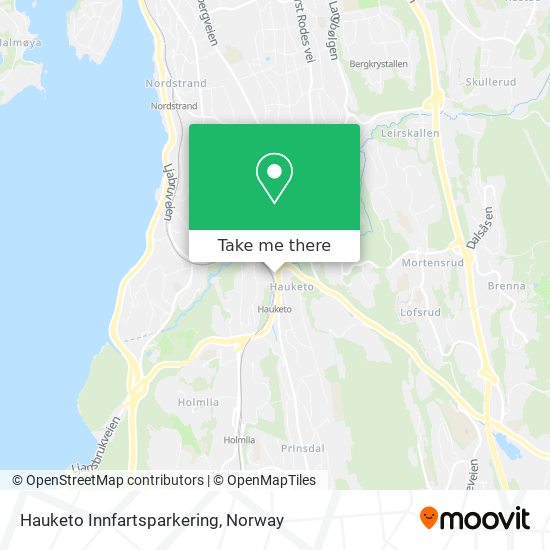 Hauketo Innfartsparkering map