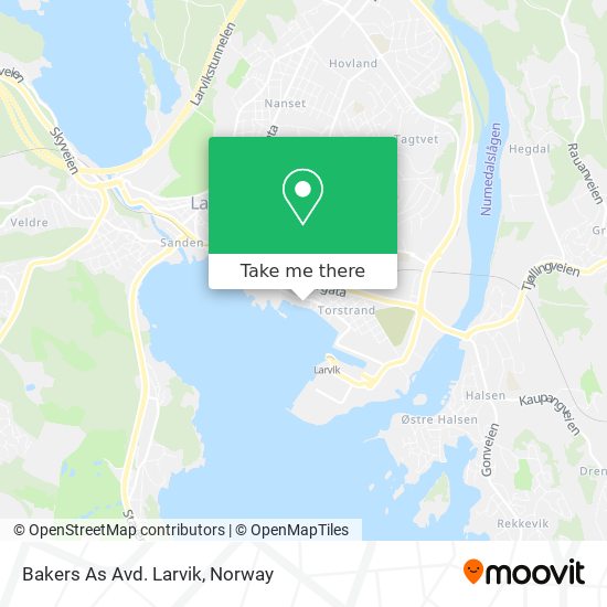 Bakers As Avd. Larvik map