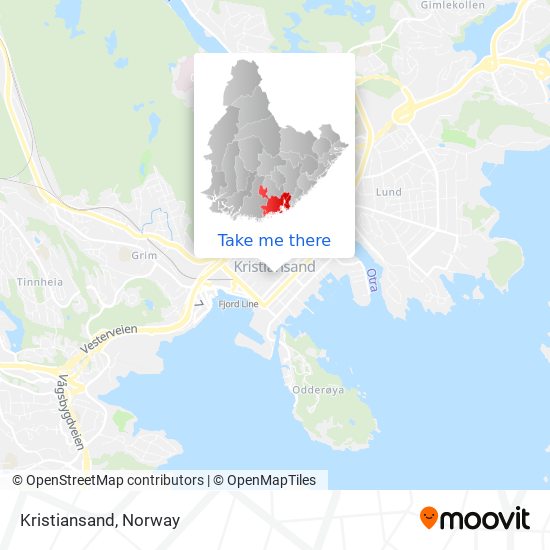 Kristiansand map