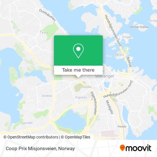 Coop Prix Misjonsveien map