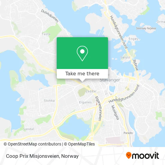Coop Prix Misjonsveien map