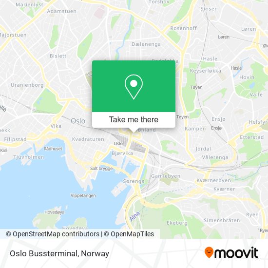 Oslo Bussterminal map