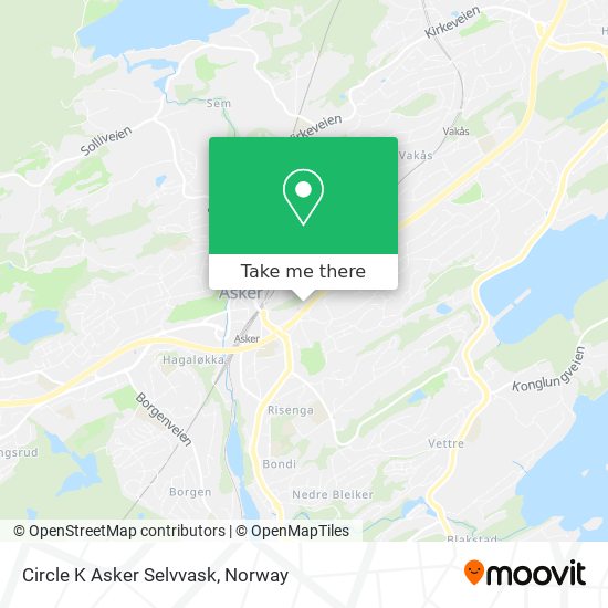 Circle K Asker Selvvask map
