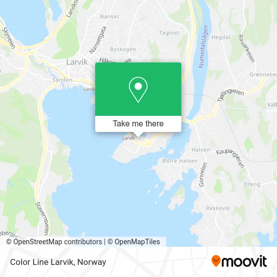 Color Line Larvik map