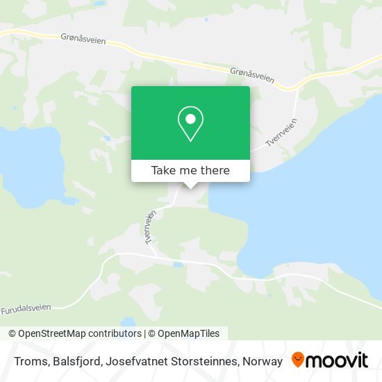 Troms, Balsfjord, Josefvatnet Storsteinnes map
