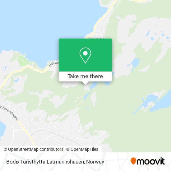 Bodø Turisthytta Latmannshauen map