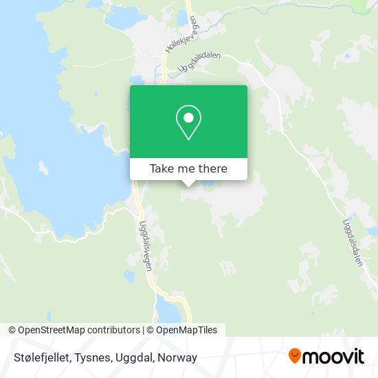 Stølefjellet, Tysnes, Uggdal map