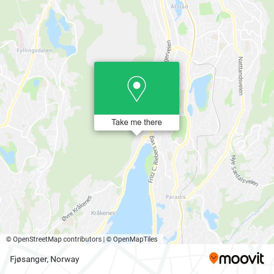 Fjøsanger map