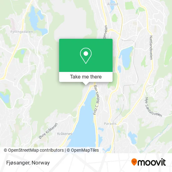 Fjøsanger map